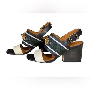 EUC Tory Burch
Women's Jessa Slingback Block-Heel Sandals SZ 6.5